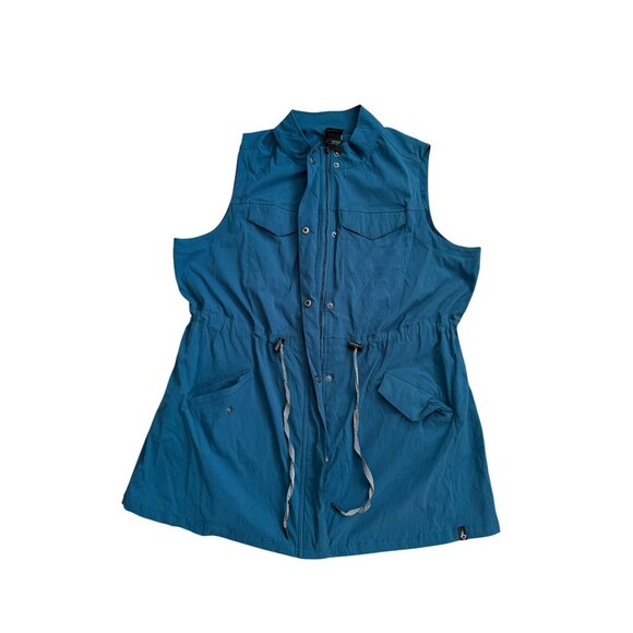 TORRID Teal Happy Camper Lined Drawstring Vest Size 2 / 2X - Picture 5 of 8
